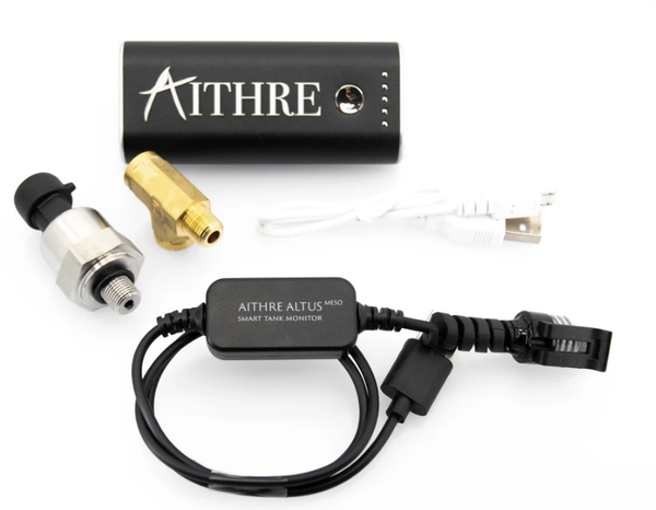 Aithre Altus Meso Portable Oxygen Tank Pressure Monitor - With iOS App - including fat tank adaptor