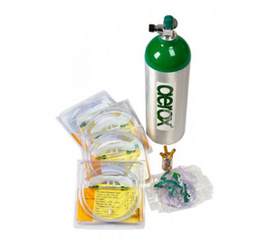 AEROX PORTABLE OXYGEN COMPLETE SETUP - 2 USERS - E CYLINDER